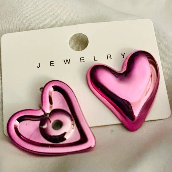 Pink Chrome Hearts Earrings - Picture 3 of 4